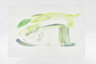 † HARRY OUSEY (1915-1985); watercolour, untitled, signed and dated '75 verso, 38 x 56cm, unframed.