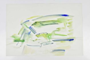 † HARRY OUSEY (1915-1985); watercolour, 'Sussex', signed, titled and dated '75 verso, 38 x 56cm,