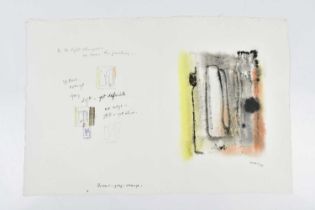 † HARRY OUSEY (1915-1985); watercolour, 'Forums - Grey - Orange', signed and dated '78, with