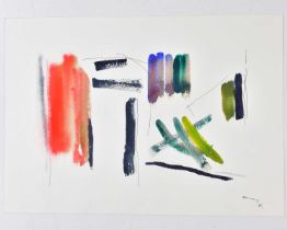 † HARRY OUSEY (1915-1985); watercolour, untitled, signed and dated '81, 30 x 42cm, unframed.