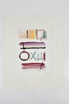 † HARRY OUSEY (1915-1985); watercolour, untitled, signed and dated '83, 31 x 23cm, mounted but