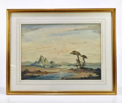 † HIRST WALKER (1868-1957); watercolour, 'A Highland Summet', signed, 36 x 52cm, framed and glazed.