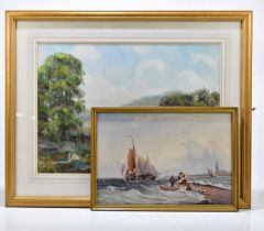 AFTER THOMAS SEWELL ROBINS (1810-1870) PRINT, maritime scene, signed, 28 x 41cm, with a