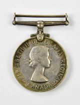 An Elizabeth II Korea medal awarded to SK-13977 W.A. Blackett.