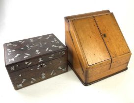 A collection of Victorian and later treen, comprising a Black Forest type carved basket, a 1920s oak