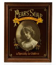 A Pears' Soap advertising sign, 34 x 45cm, framed.