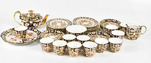 ROYAL CROWN DERBY; a part tea service in the 2451 pattern, comprising sixteen side plates, twelve