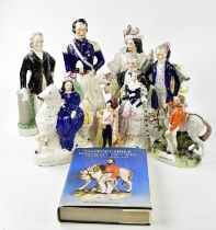 STAFFORDSHIRE; a collection of 19th century figures including Garibaldi, Wellington, Empress of