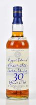 WHISKY; a single bottle Royal Island Finest Old Scotch Whisky, 30 Years Old, produced and bottled by