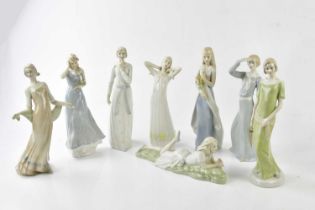 ROYAL DOULTON; eight figures, 'Reflections' series, comprising HN3115 'Idle Hours', HN3107 '