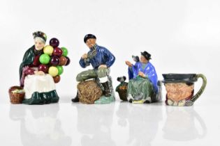 ROYAL DOULTON; three figures, comprising HN1315 'The Old Balloon Seller', HN2317 'The Lobster