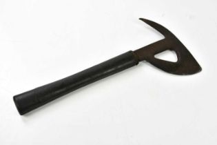 A 1944 escape axe, stamped Elwell, length 40cm.