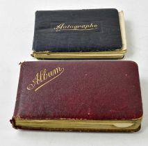 Two vintage autograph albums containing various autographs and sketches/drawings.