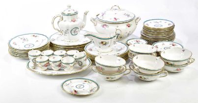 SPODE; an eight setting 'Trapnell' dinner service, with original 'Medallion' pattern, the earlier