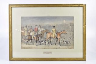 S. ALKEN; watercolour, 'The Old Berkeley Hunt', signed lower left, 27 x 45cm, framed and glazed.