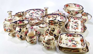 MASONS; an extensive collection of ironstone ware in the 'Mandalay' pattern including jugs, tureens,
