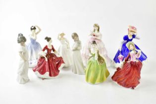 ROYAL DOULTON; seven figures comprising HN3375 'Mary', HN3994 'Red Red Rose', HN2742 'Sheila',