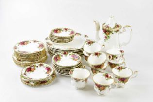 ROYAL ALBERT; 'Old Country Roses' items to include five cups, two side plates, one shallow bowl