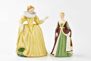 FRANKLIN MINT; two female figures comprising 'Isabella of Spain' and 'Catherine, the Galliard',