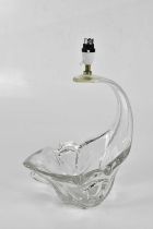 A decorative glass lamp, height 46cm.