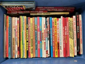 A large collection of various annuals to include Rupert, The Dandy, The Topper Book, Donald Duck, TV