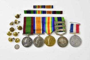 A group of four medals to Lieut.W. Hodkin, comprising two WWI medals, Afghanistan, and India, with