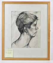 † AUDREY WALKER (1928-2020); graphite, 'Profile, Katie', signed and dated 97, 36 x 29cm, framed