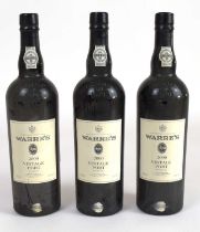 PORT; three bottles Warre's Vintage Port 2000, 20%, 75cl.