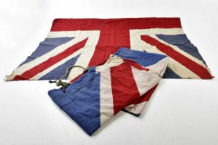 Two vintage Union flags, including a British made example.