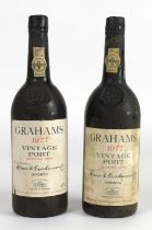 PORT; two bottles of Graham's Vintage Port 1977, bottled 1979, 75cl (2).