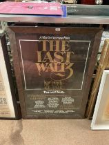 MARTIN SCORSESE; a 'The Last Waltz' film poster, 102 x 68cm, framed and glazed.