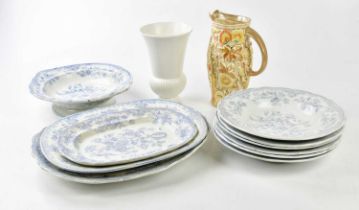 A collection of 19th century blue and white ironstone in an 'Asiatic Pheasant' pattern, Wedgwood