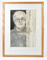 † AUDREY WALKER (1928-2020); pencil, 'Self Portrait', signed and dated 2003, 44 x 30cm, framed and