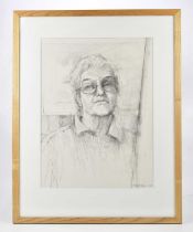 † AUDREY WALKER (1928-2020); pencil, 'Self Portrait', signed and dated 2008, 51 x 37cm, framed and