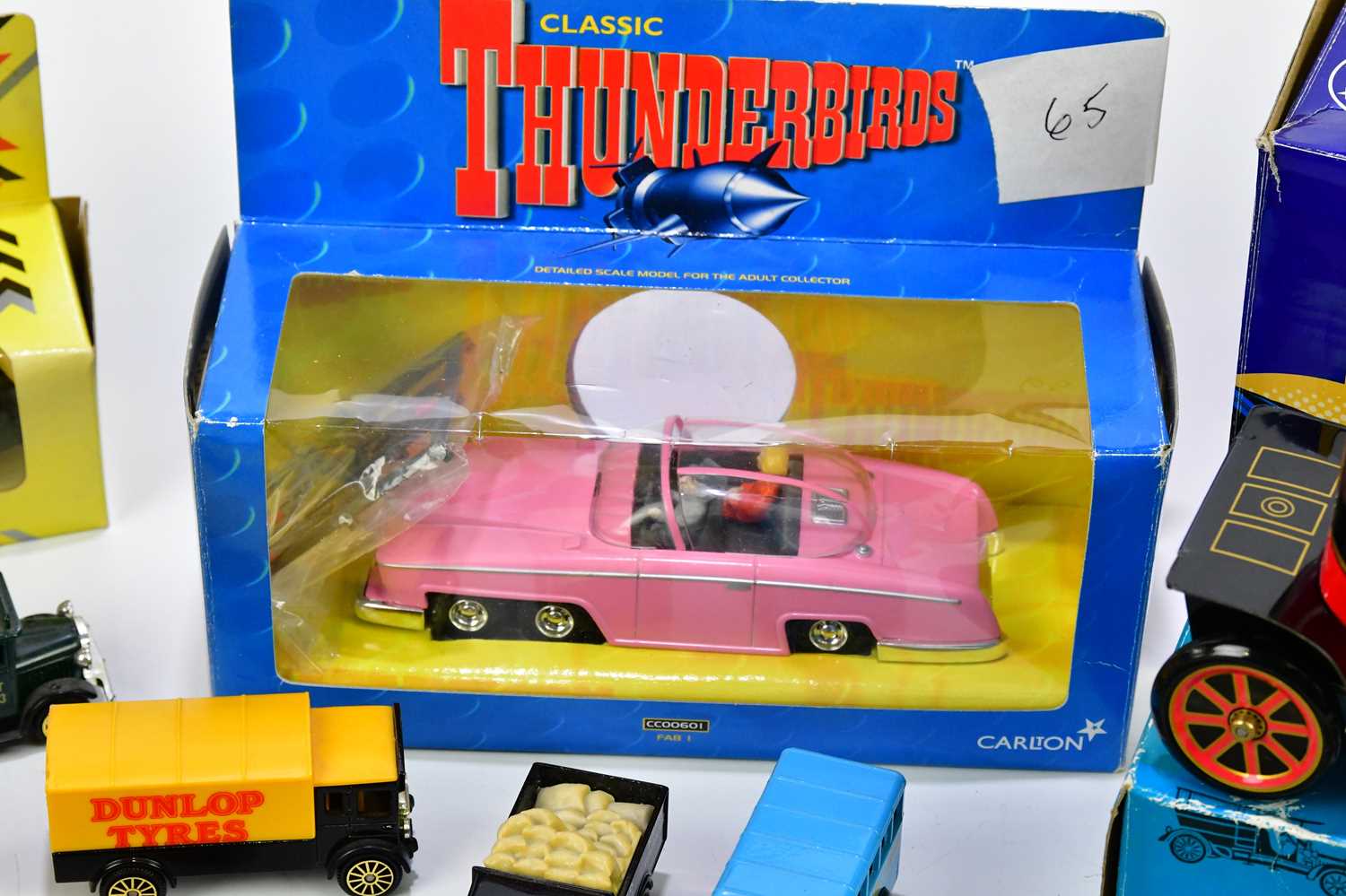 A small quantity of toys to include a Corgi Batmobile, a Corgi Thunderbirds car, a boxed tinplate - Image 4 of 7