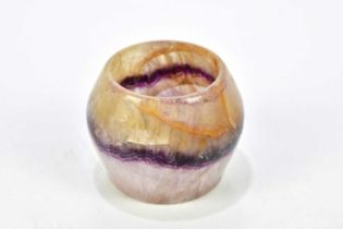 BLUE JOHN; a circular bowl of ovoid form, height 5cm, diameter 6cm.