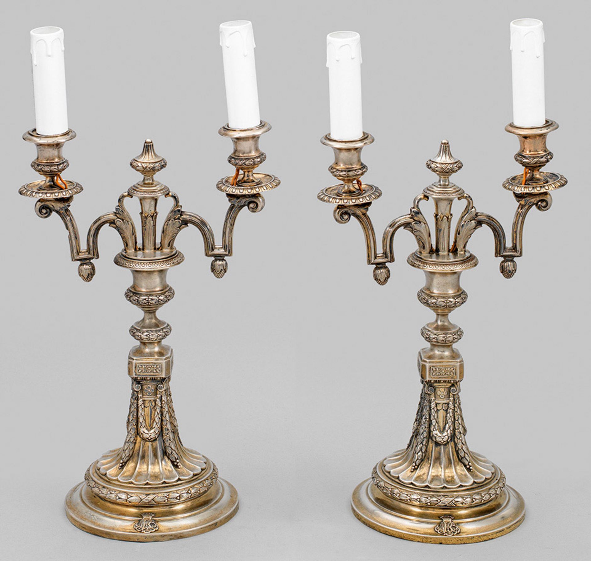 Paar Girandolen im Louis XVI-Stil als Lampen