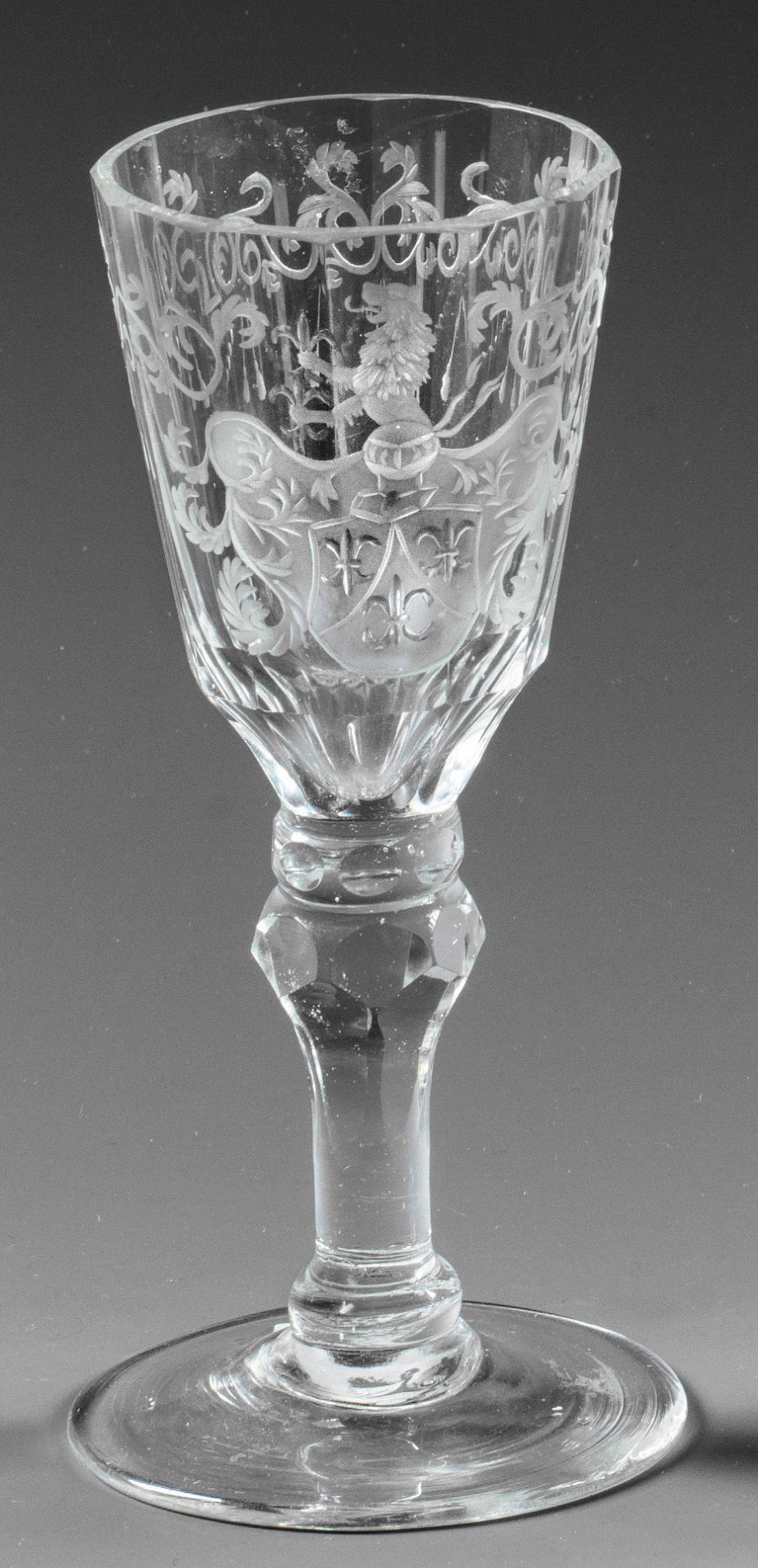 Kleiner schlesischer Barock-Pokal mit Wappen