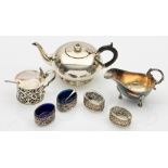 Elegante Edward VII-Teekanne und viktorianischer Senftopf
