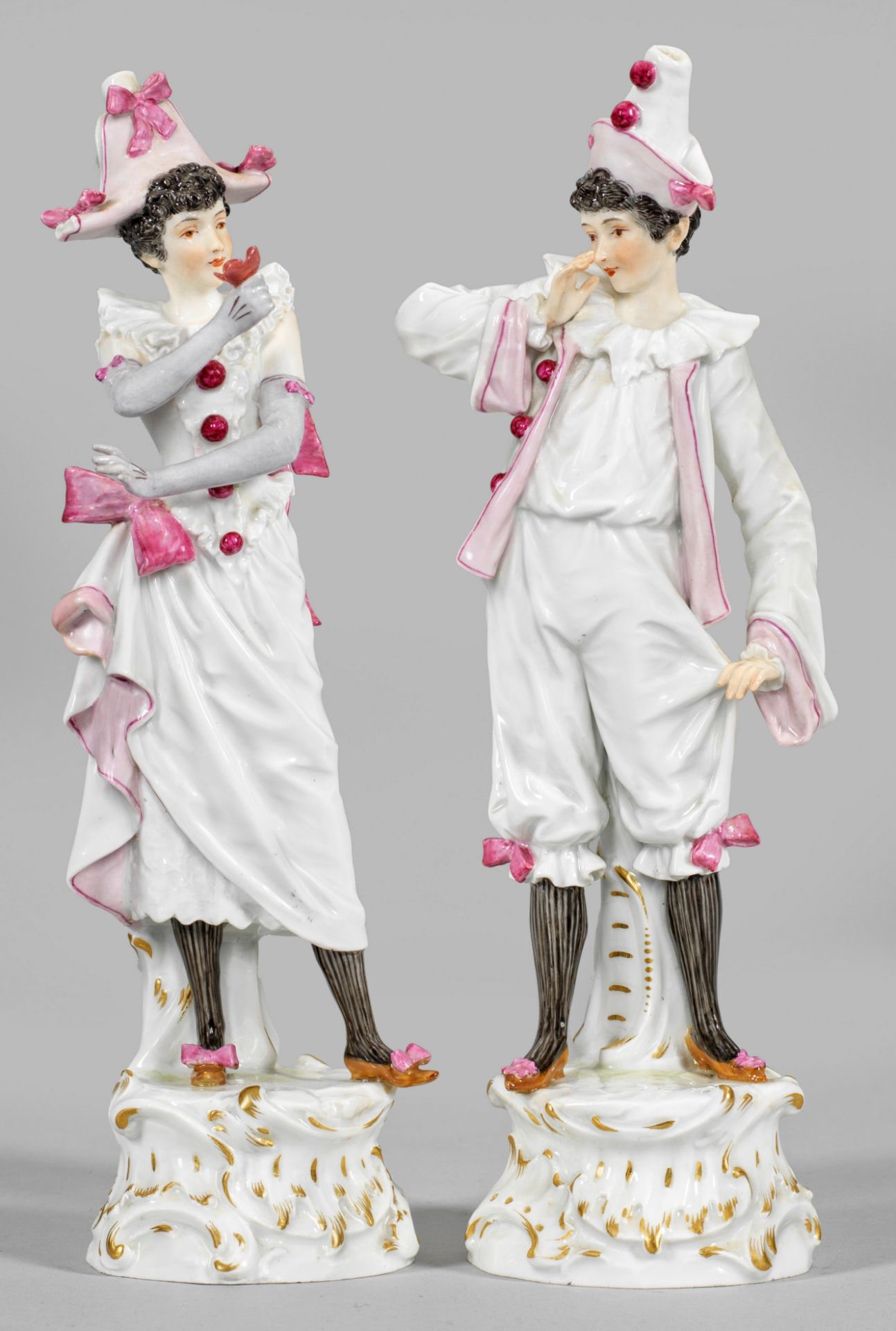 Paar Jugendstil-Figuren "Pierette" und "Pierrot"