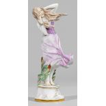 Seltene Jugendstil-Figur "Mädchen im Wind"