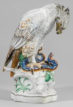 Seltene, monumentale Figur "Adler mit Schlange"