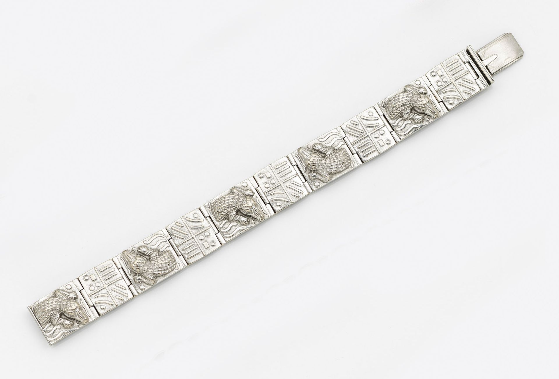 Krokodil-Armband im Stil von Barry Kieselstein Cord