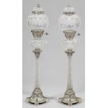 Paar große, dekorative Tischlampen im Empirestil