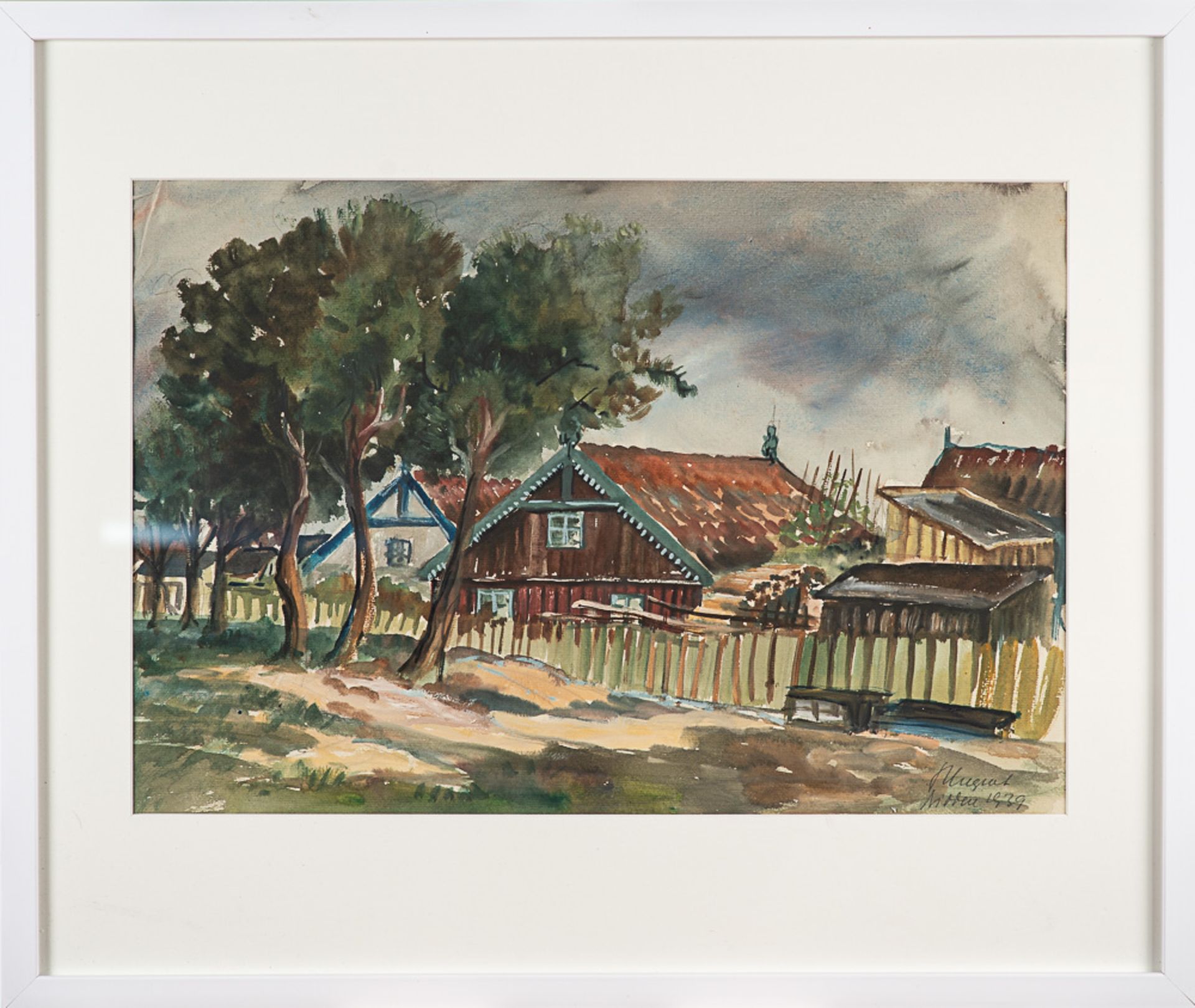 Hans Pluquet – Fischerhäuser in Nidden, 1939. - Bild 2 aus 3