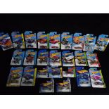 25 x Mattel Hot Wheels Vehicles. Carded. Various Themes including HW Workshop, Exotic, City Showroom