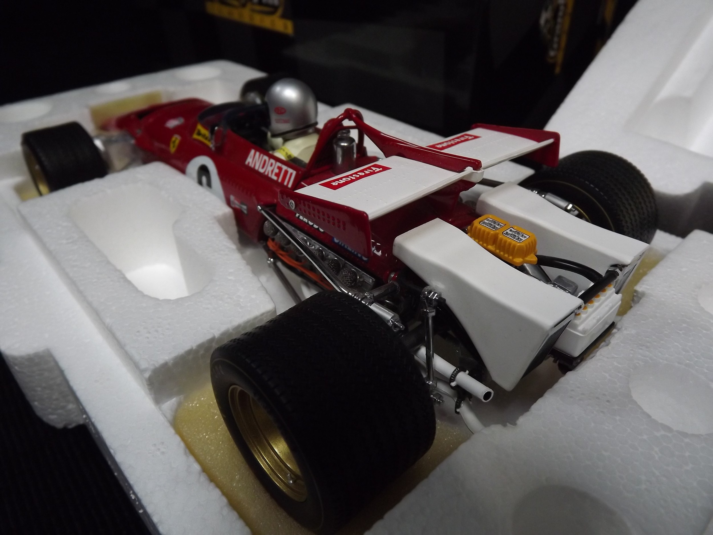 Exoto - Ferrari Model 312B in Red. Grand Prix Classics series. Mario Andretti No.6. Sponsors - Image 3 of 7