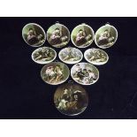 10 x H.R. Johnson England Circular Transfer Printed Tiles. Mostly depicting Children. Eight are