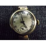 Thomas Russell & Son 9ct Gold Premier Swiss Watch. Condition is not working. Winder clicks but