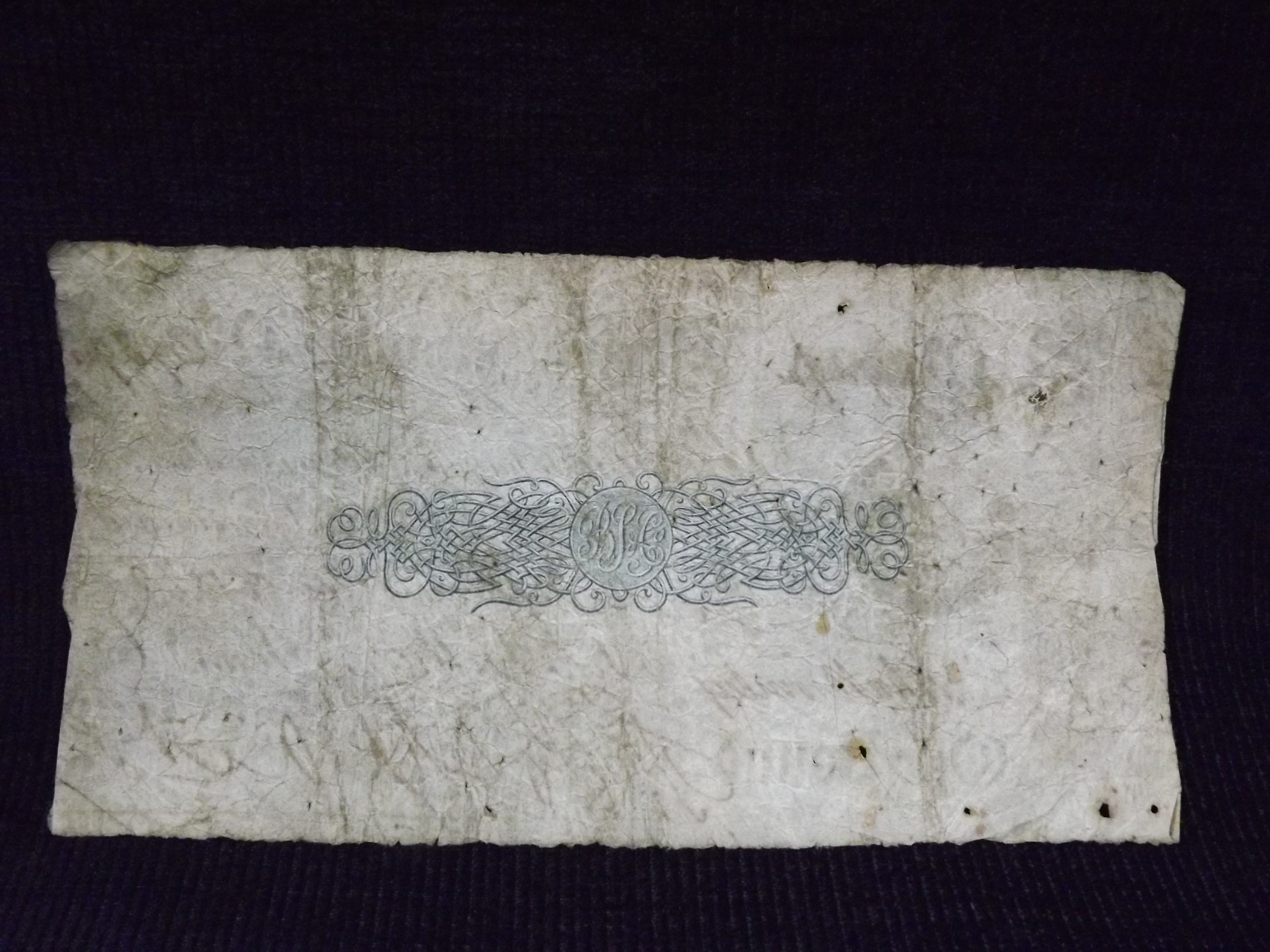 Great Britain Banknote. Derby Bank 1813 One Pound £1. Egde creases, staining, small holes - Image 4 of 4